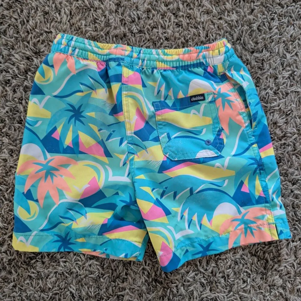 Chubbies Kids Toddler Tropical Swim Trunks - Mesh Liner - Size 6 - Picture 2 of 5